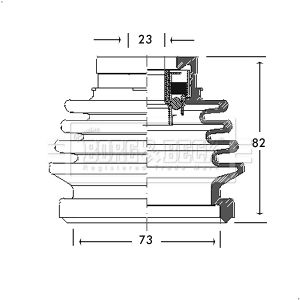 BORG & BECK Paljekumisarja, vetoakseli BCB2754